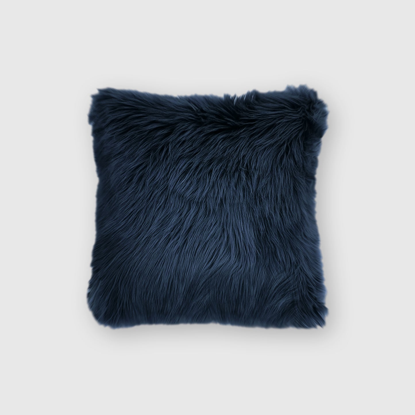 The Mood Harris Faux Fur Pillow, 16x16 in., Indigo