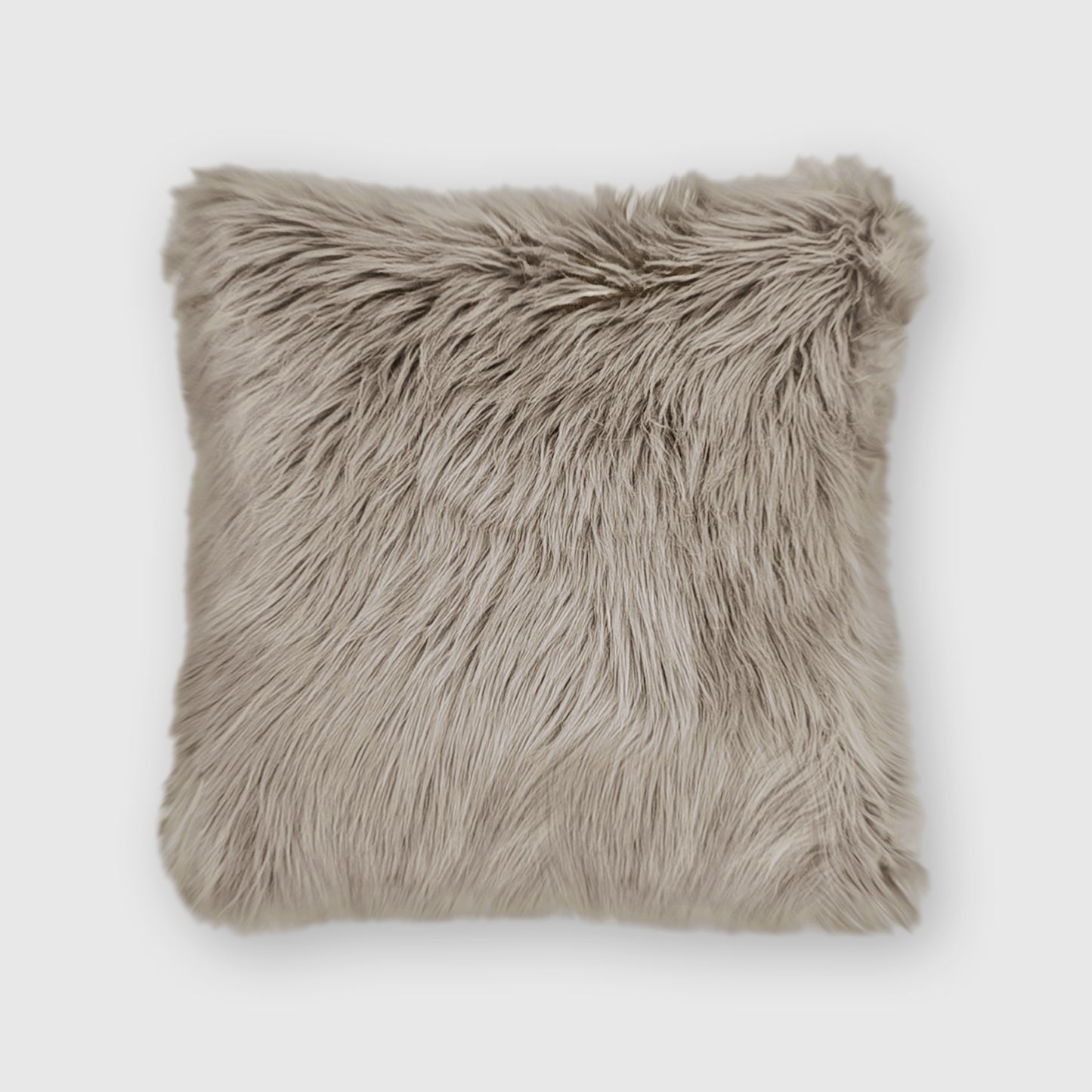 The Mood | Harris Faux Fur 20"x20" Pillow, Chateau Gray