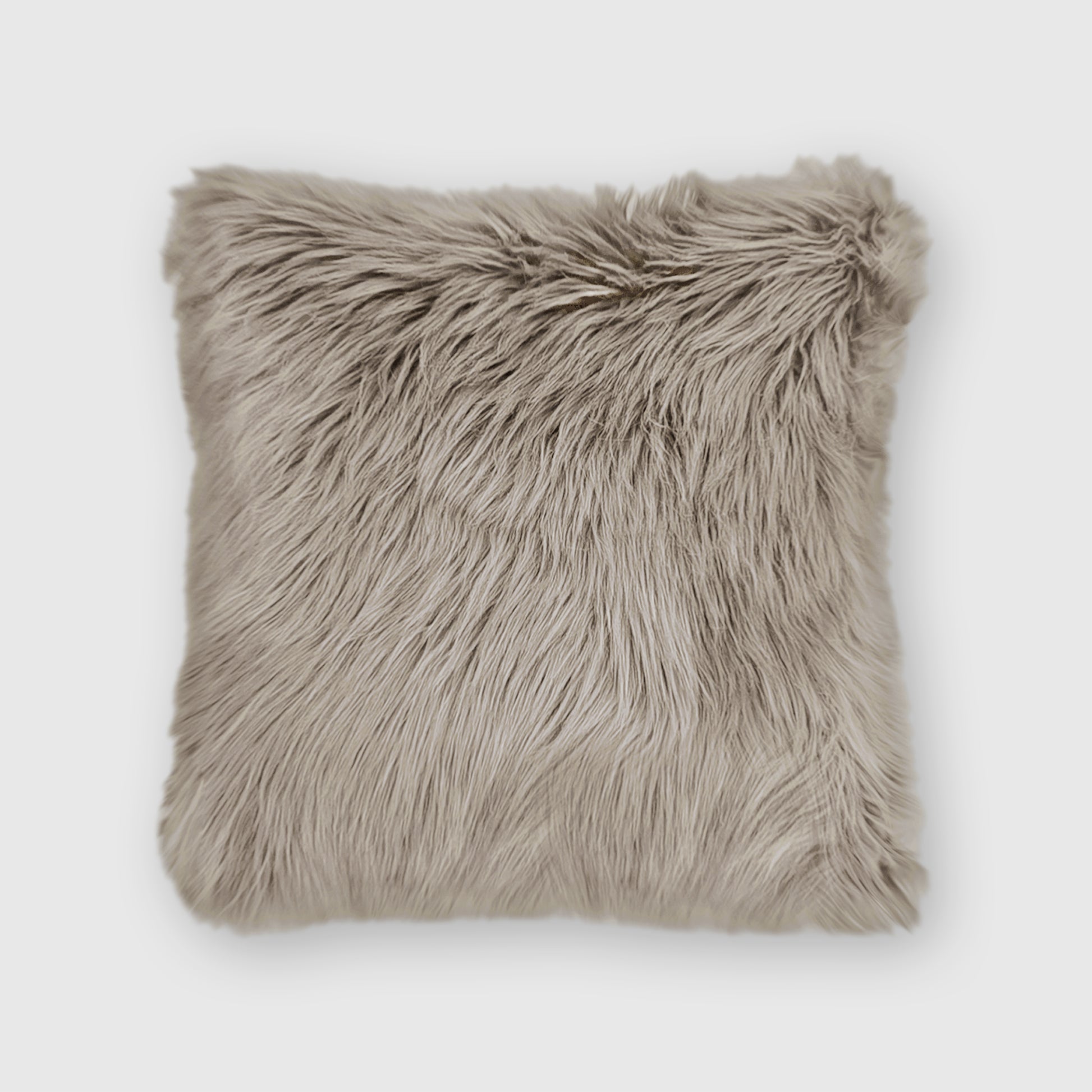 The Mood Harris Faux Fur Pillow, 20x20 in., Chateau Gray