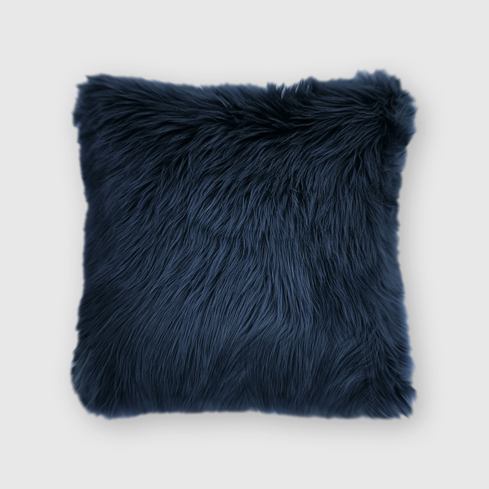 The Mood | Harris Faux Fur 20"x20" Pillow, Indigo
