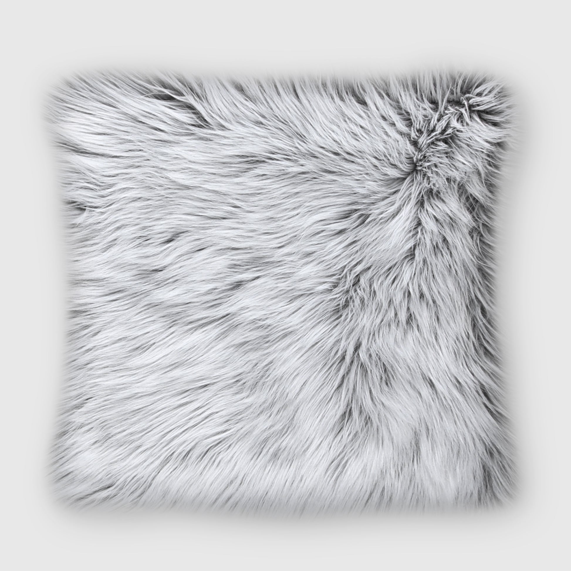 The Mood Harris Faux Fur Pillow, 24x24 in., Harvest Moon
