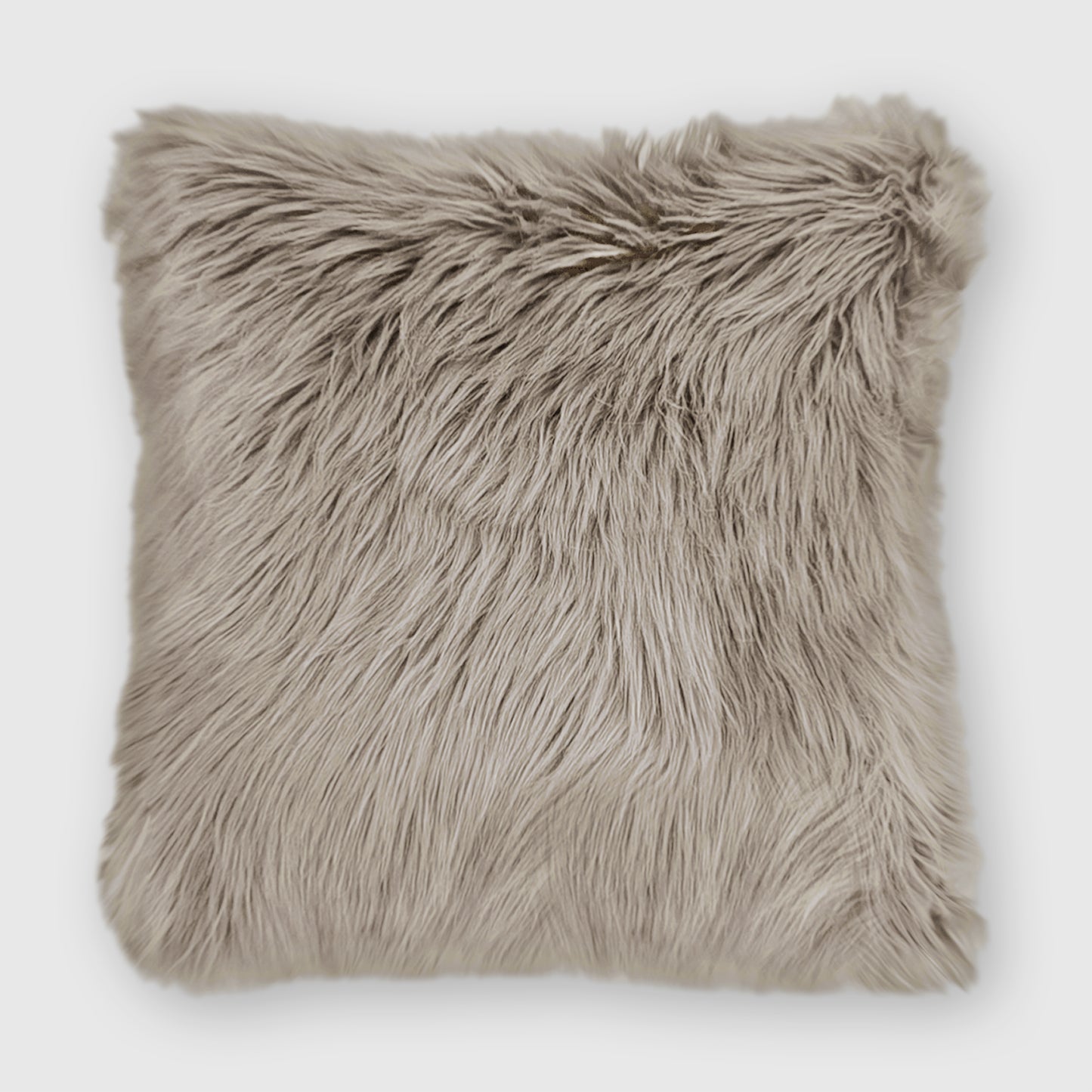 The Mood Harris Faux Fur Pillow, 24x24 in., Chateau Gray