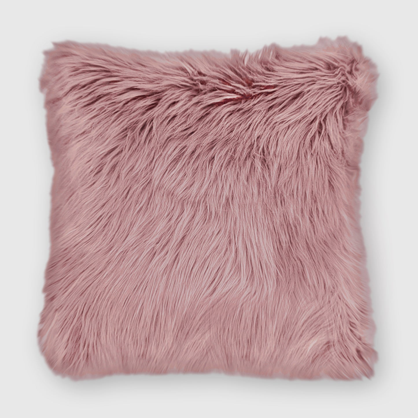 The Mood | Harris Faux Fur 24"x24" Pillow, Rosa