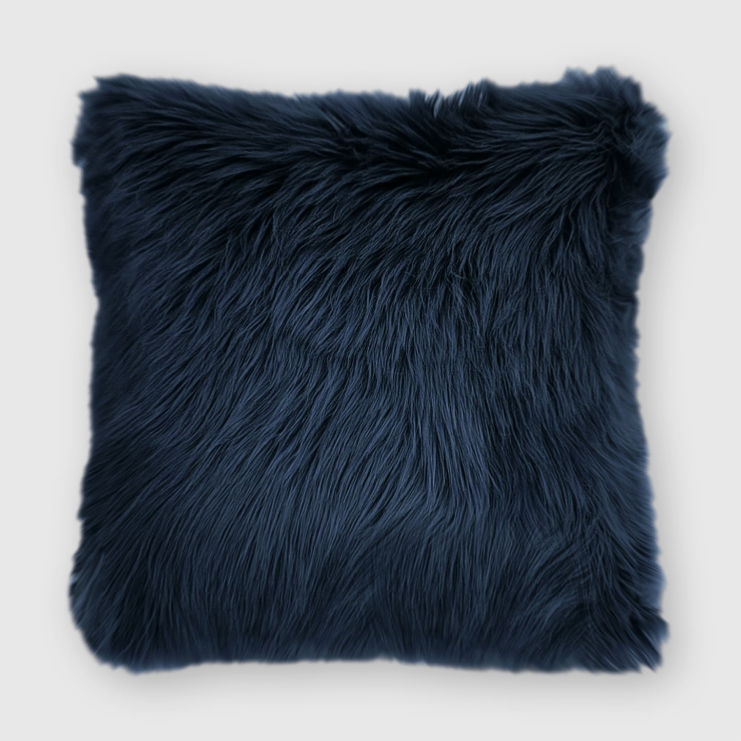 The Mood | Harris Faux Fur 24"x24" Pillow, Indigo