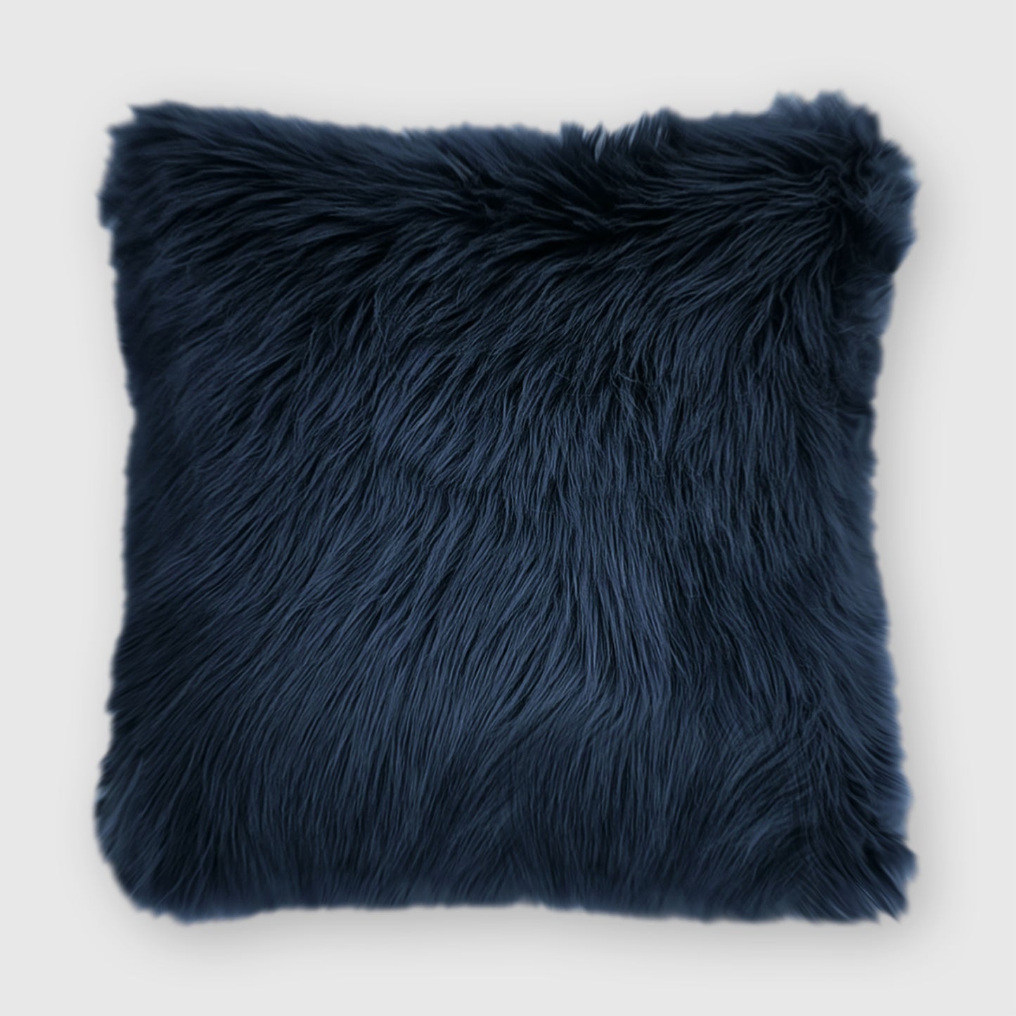 The Mood Harris Faux Fur Pillow, 24x24 in., Indigo