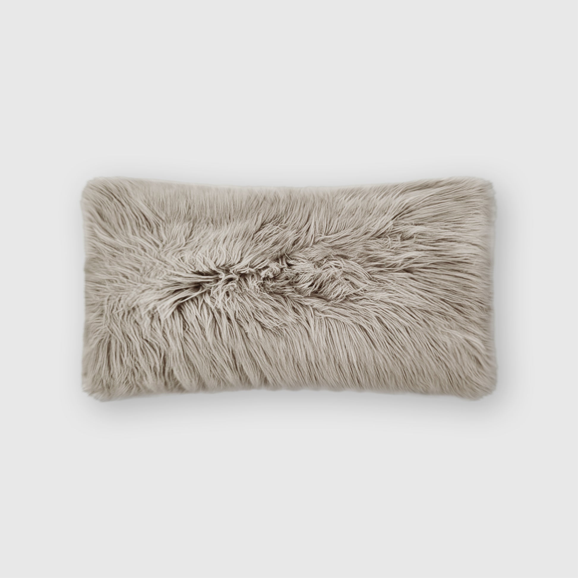 The Mood Harris Faux Fur Pillow, 12x22 in., Chateau Gray