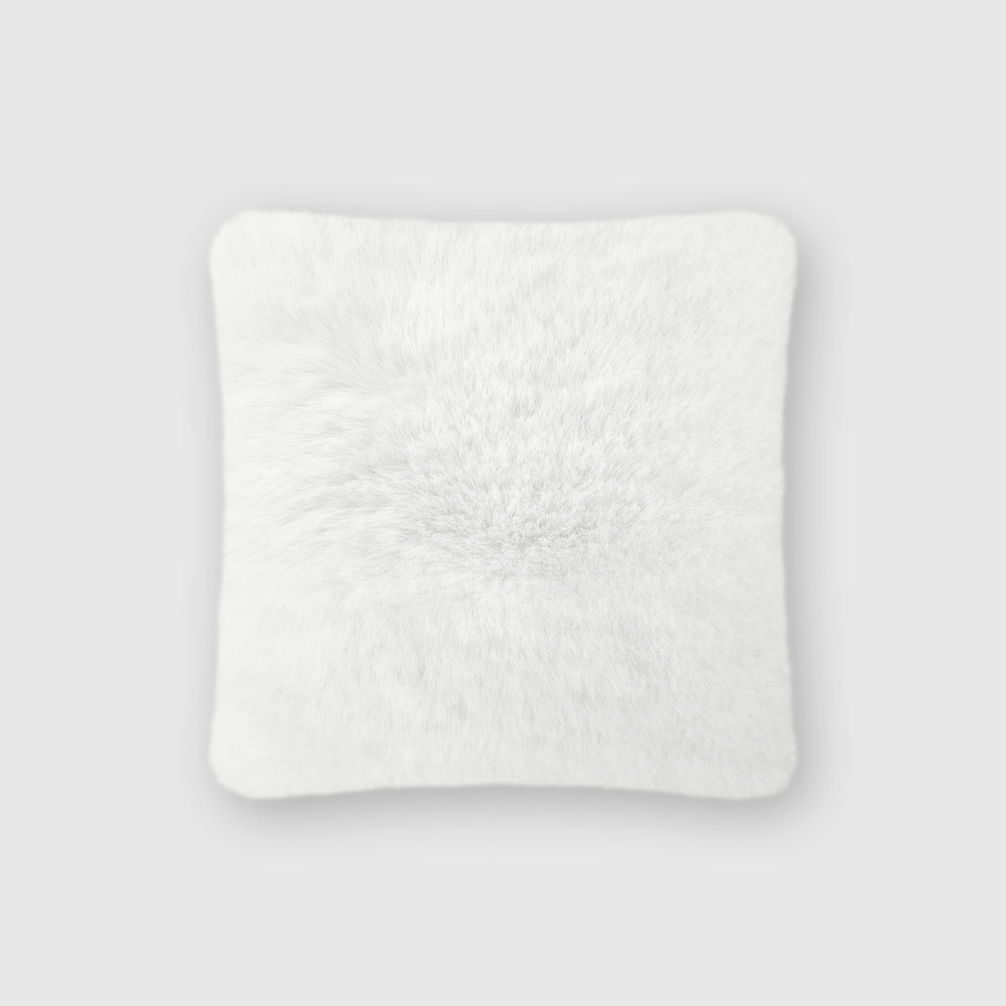 The Mood | Rex Faux Fur 16"x16" Pillow, White