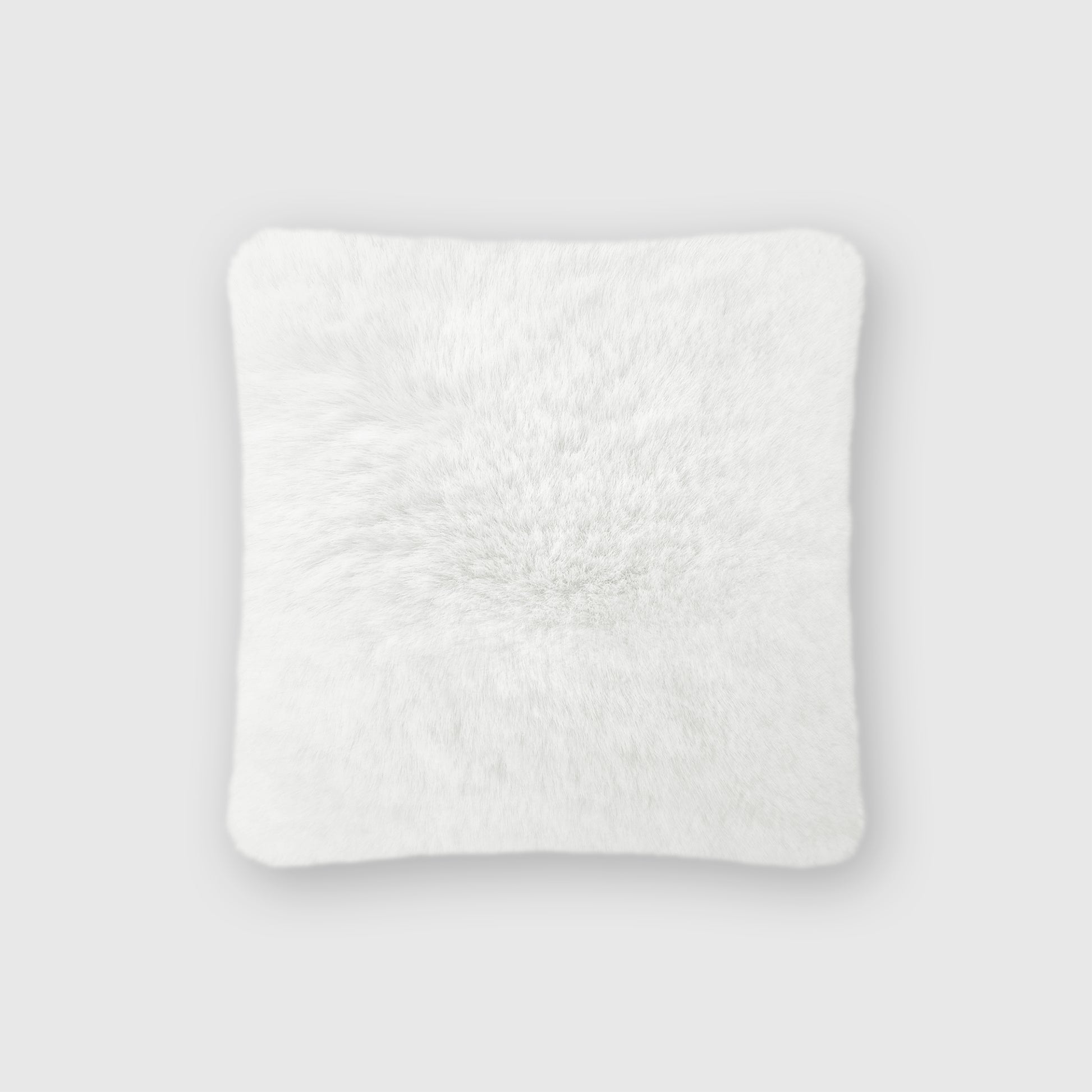 The Mood | Rex Faux Fur 16"x16" Pillow, White