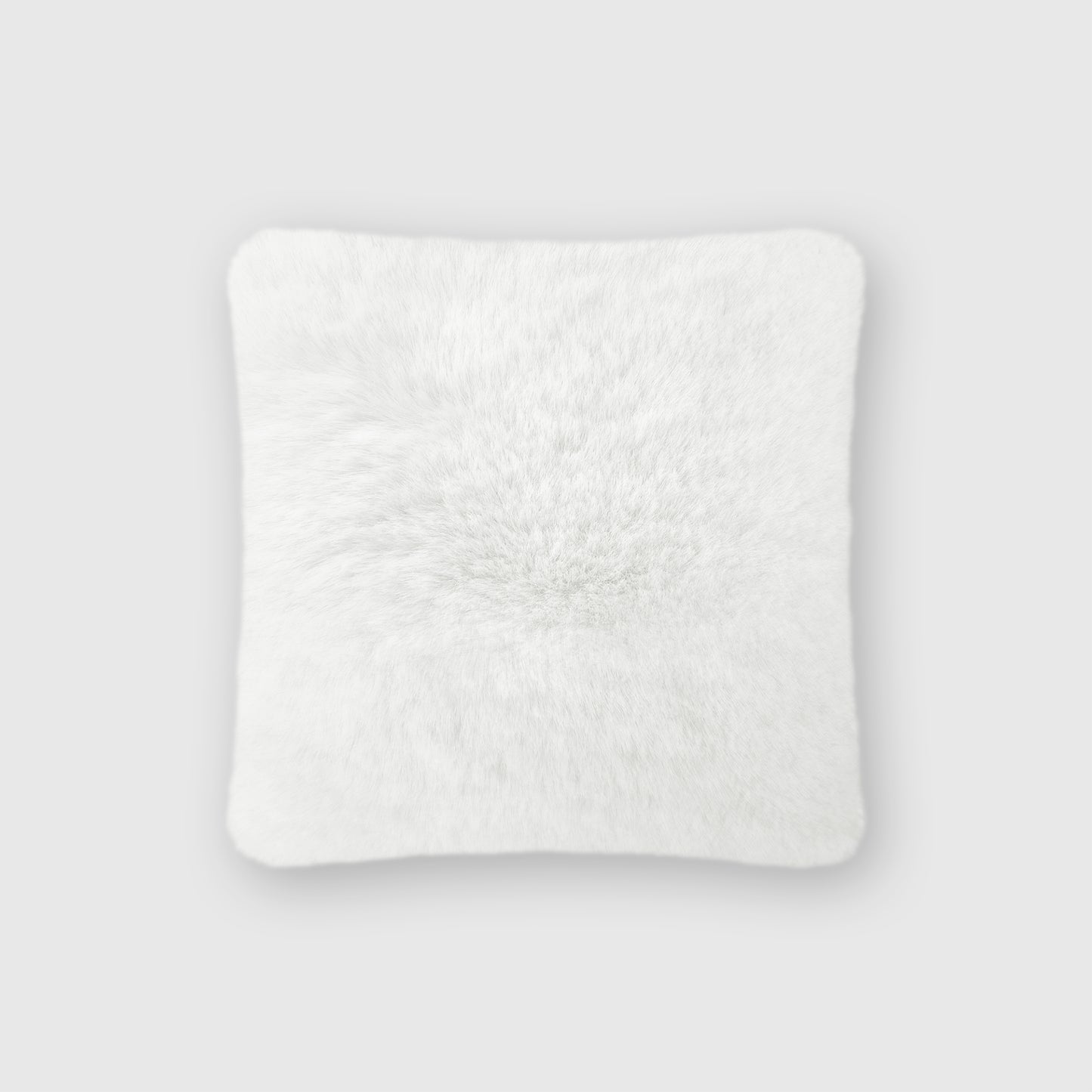 The Mood Rex Faux Fur Pillow, 16x16 in., White