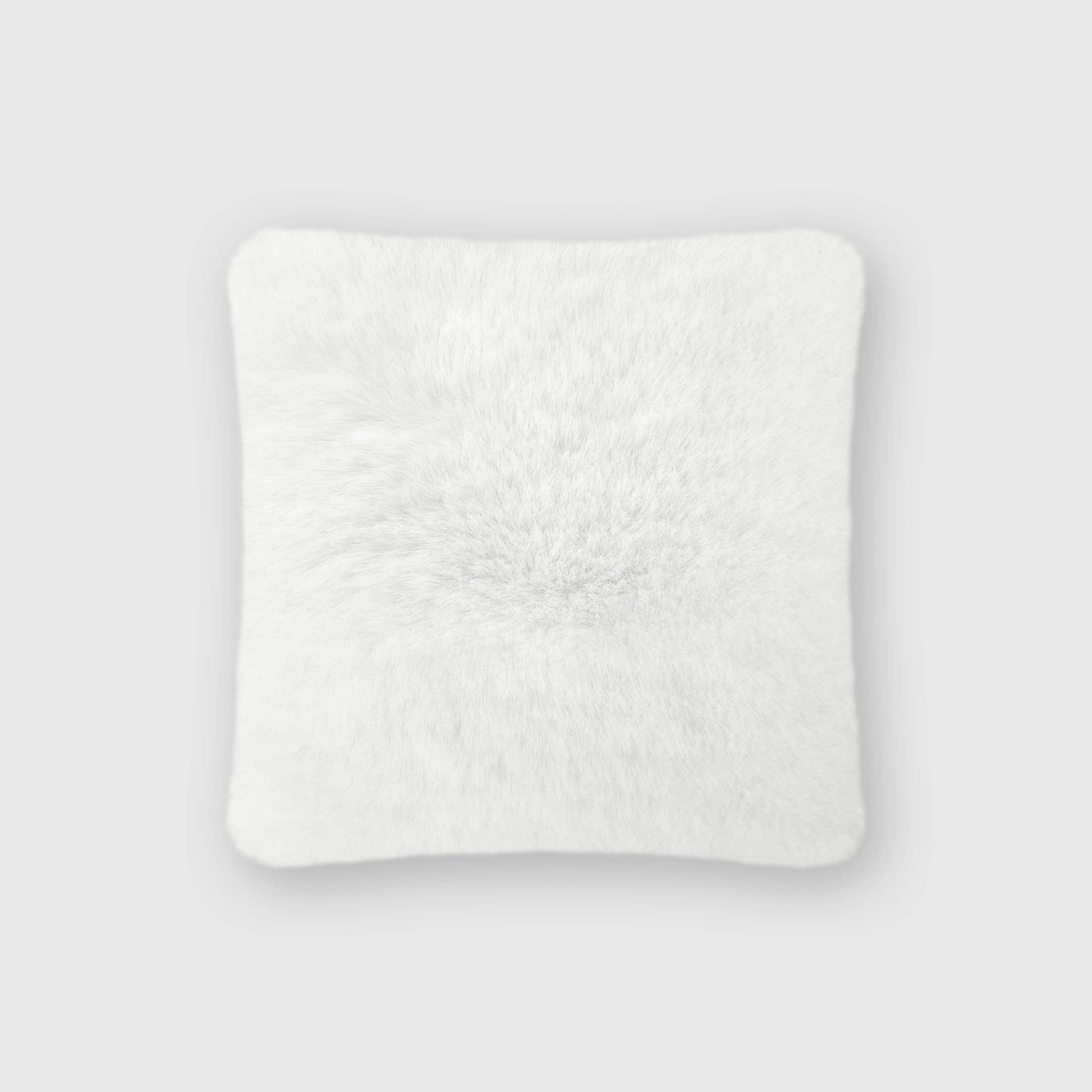 The Mood Rex Faux Fur Pillow, 16x16 in., White