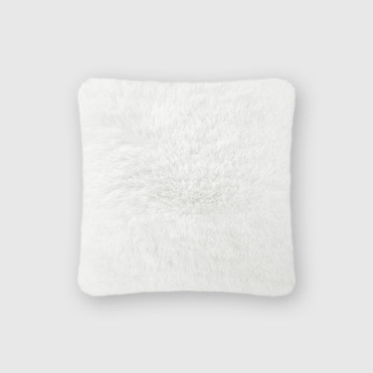 The Mood Rex Faux Fur Pillow, 16x16 in., White