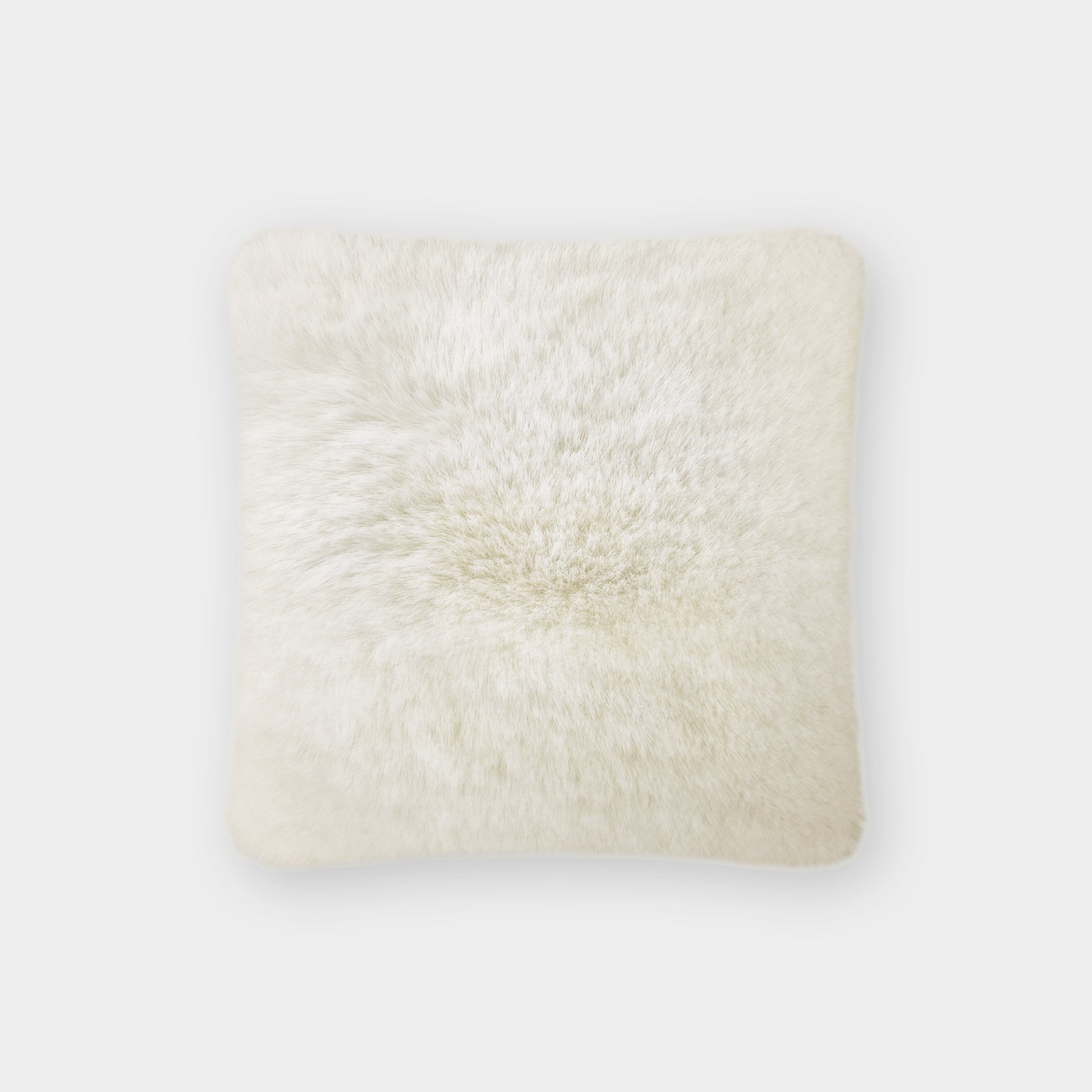 The Mood | Rex Faux Fur 16"x16" Pillow, Pearled Ivory