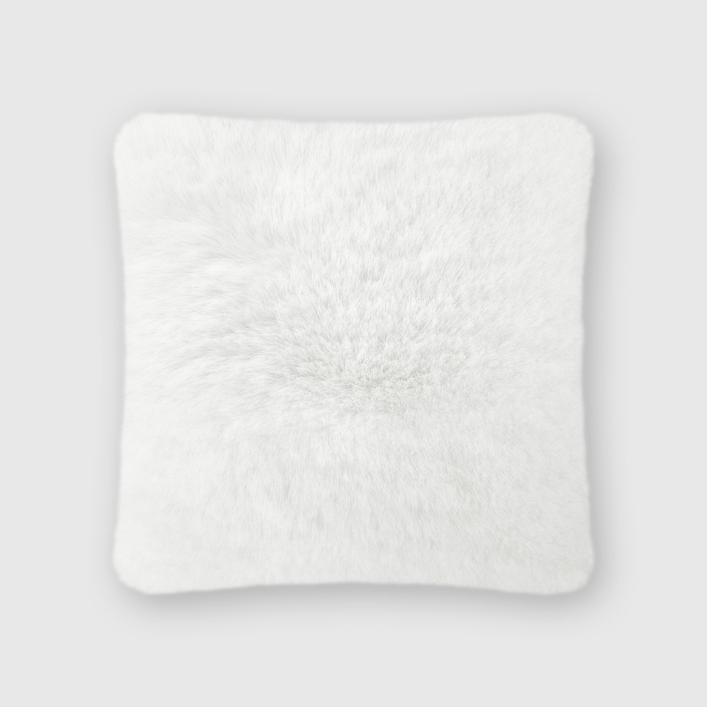 The Mood Rex Faux Fur Pillow, 20x20 in., White