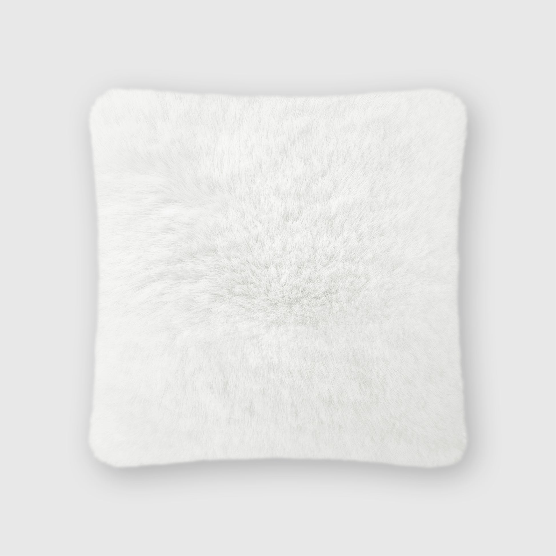 The Mood Rex Faux Fur Pillow, 20x20 in., White