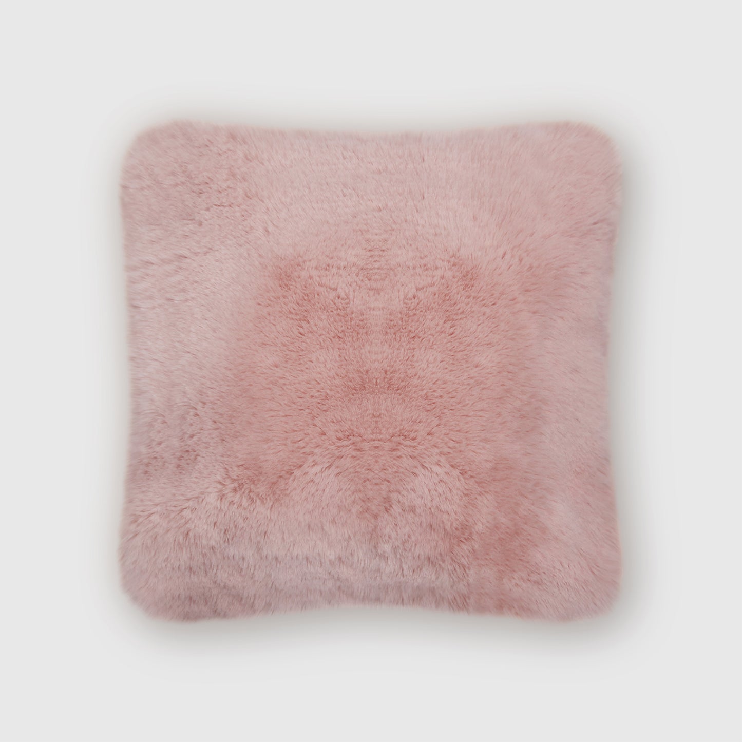 The Mood Rex Faux Fur Pillow, 20x20 in., Rosa