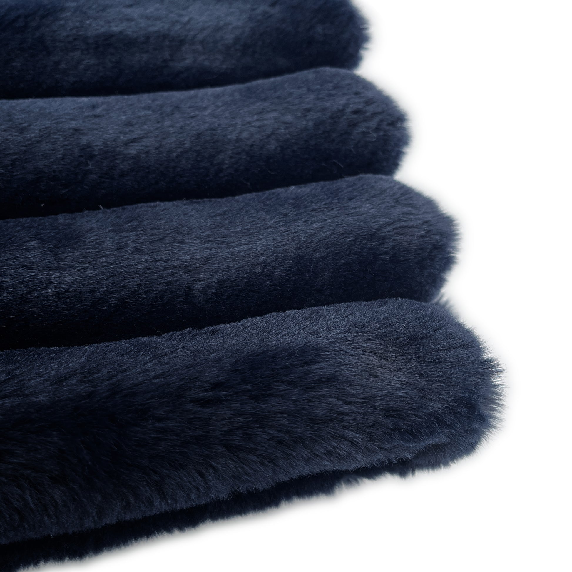 The Mood Puffy Faux Fur Throw, 50x60 in. Indigo