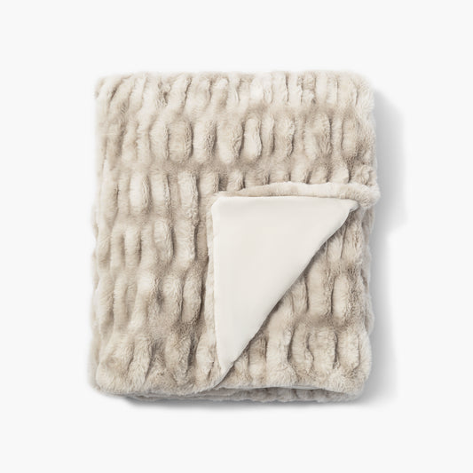 Mallow Faux Fur Throw - Reindeer