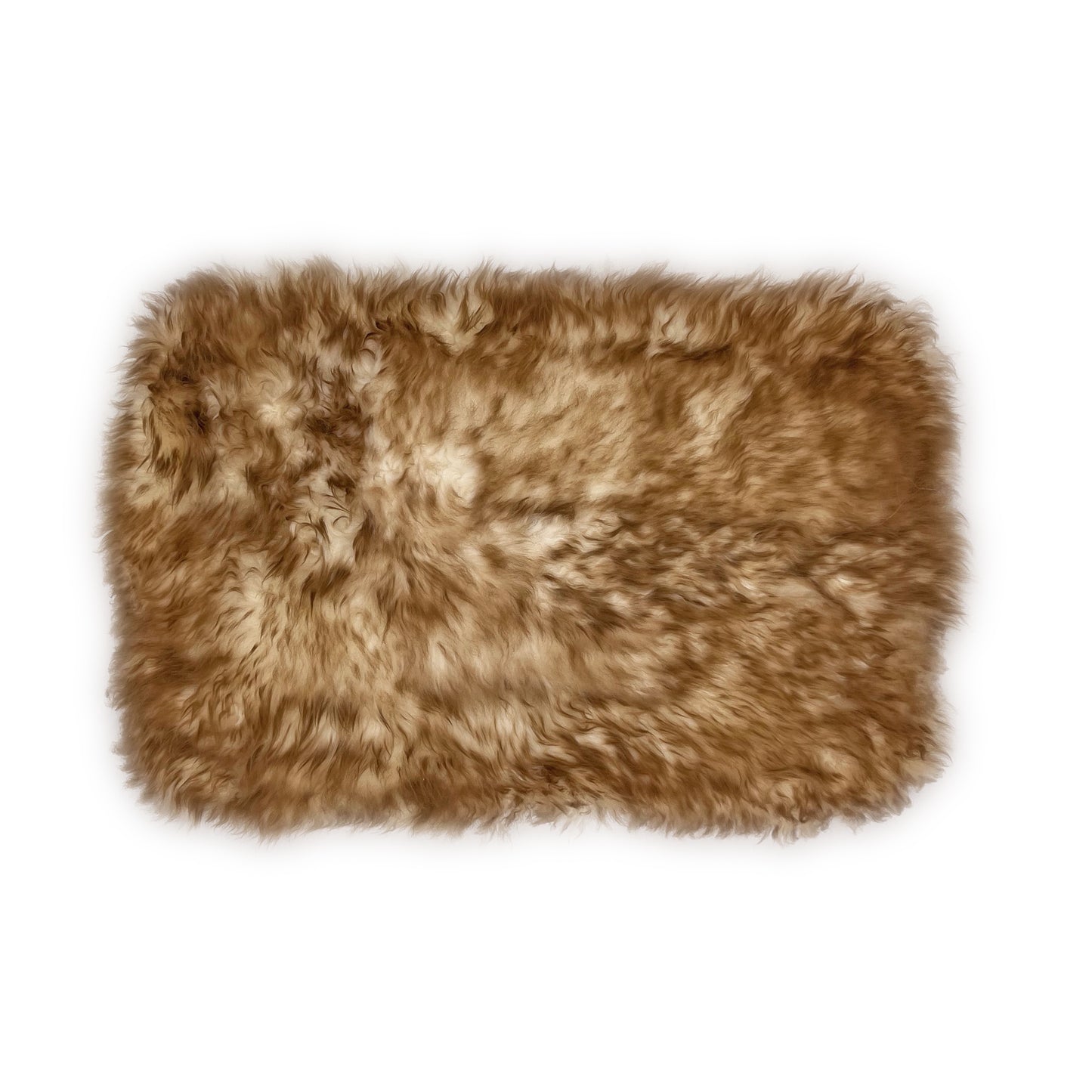 Bowron PetCare Sheepskin Pet Bed, Eclipse (Brown/Ivory), 14x22 in.