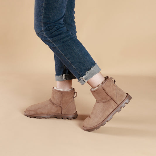 Women's Ella Shearling Ankle Boots - Brown
