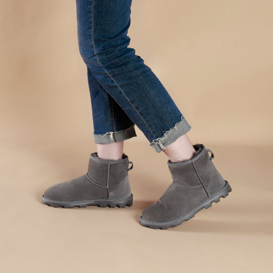 Women's Ella Shearling Ankle Boots - Gray