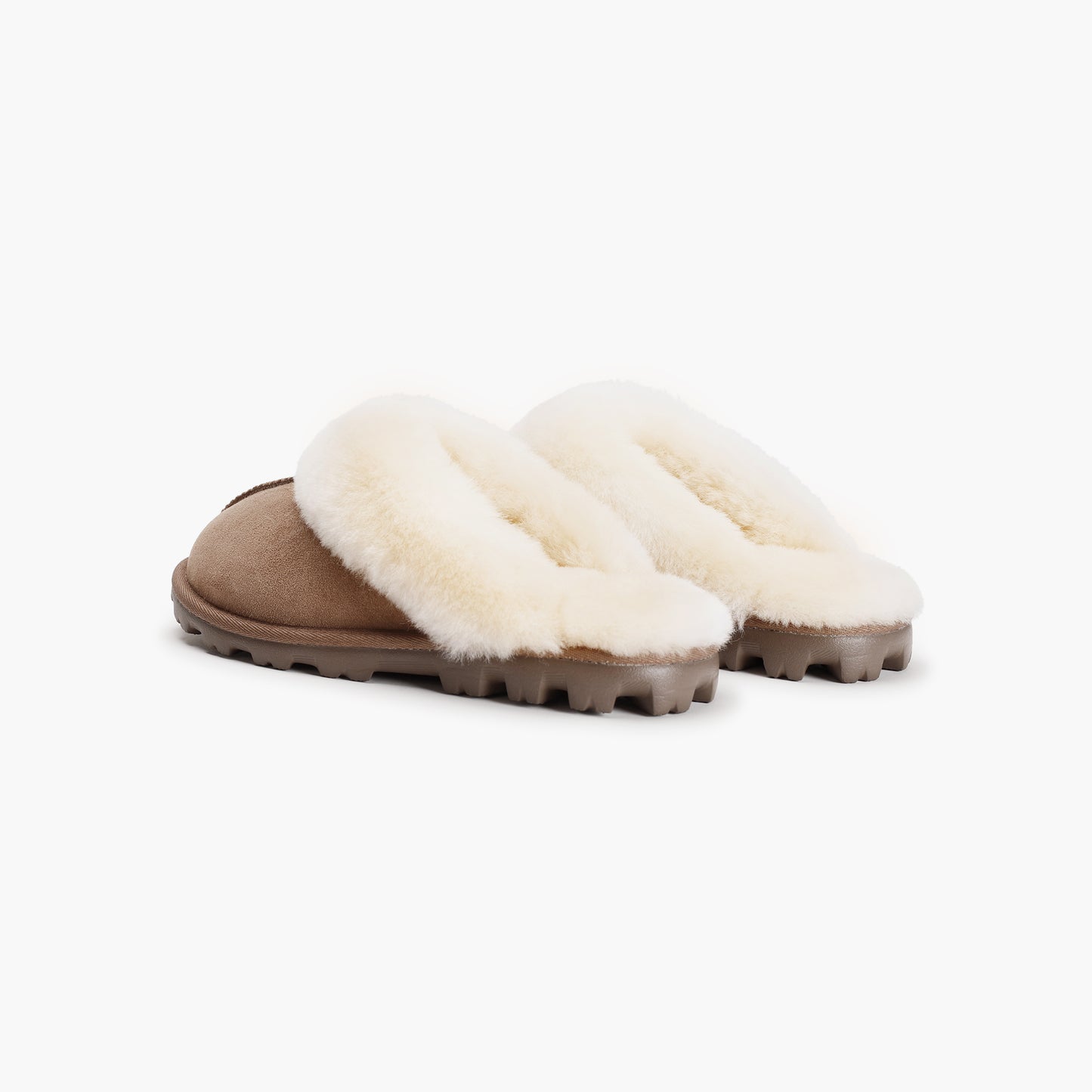 Women's Anna Shearling Scuff Slippers - Brown