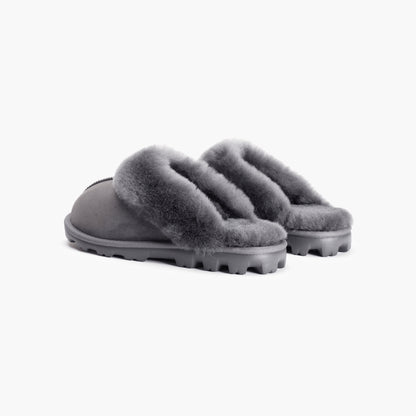 Women's Anna Shearling Scuff Slippers - Gray