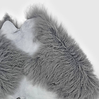 Nomad Mongolian Lambskin Pelt - Steel