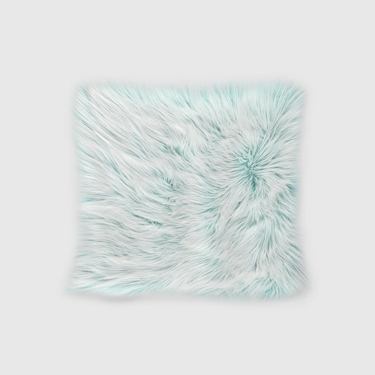 The Mood | Harris Faux Fur 16"x16" Pillow, Summer Breeze