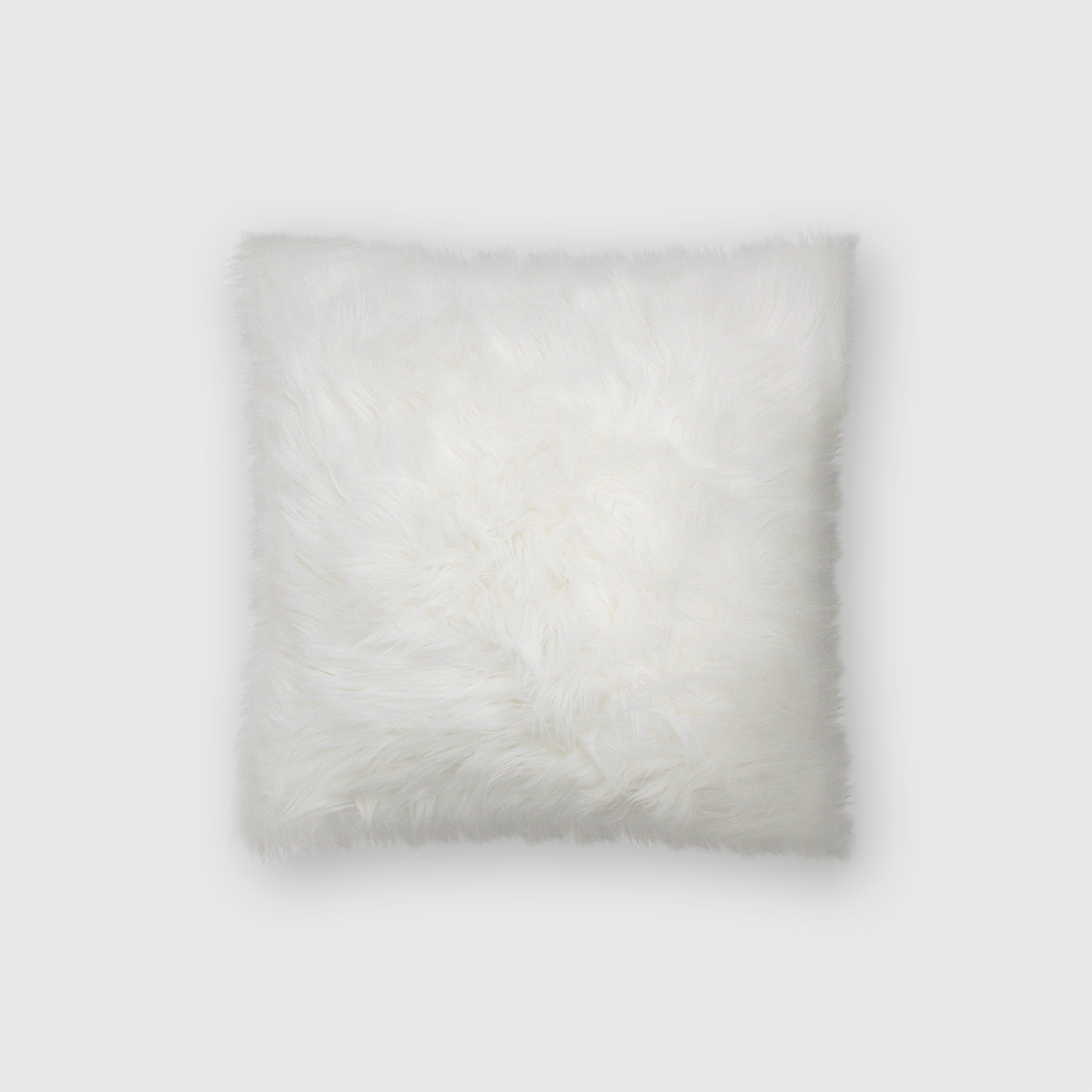 The Mood | Harris Faux Fur 16"x16" Pillow, White