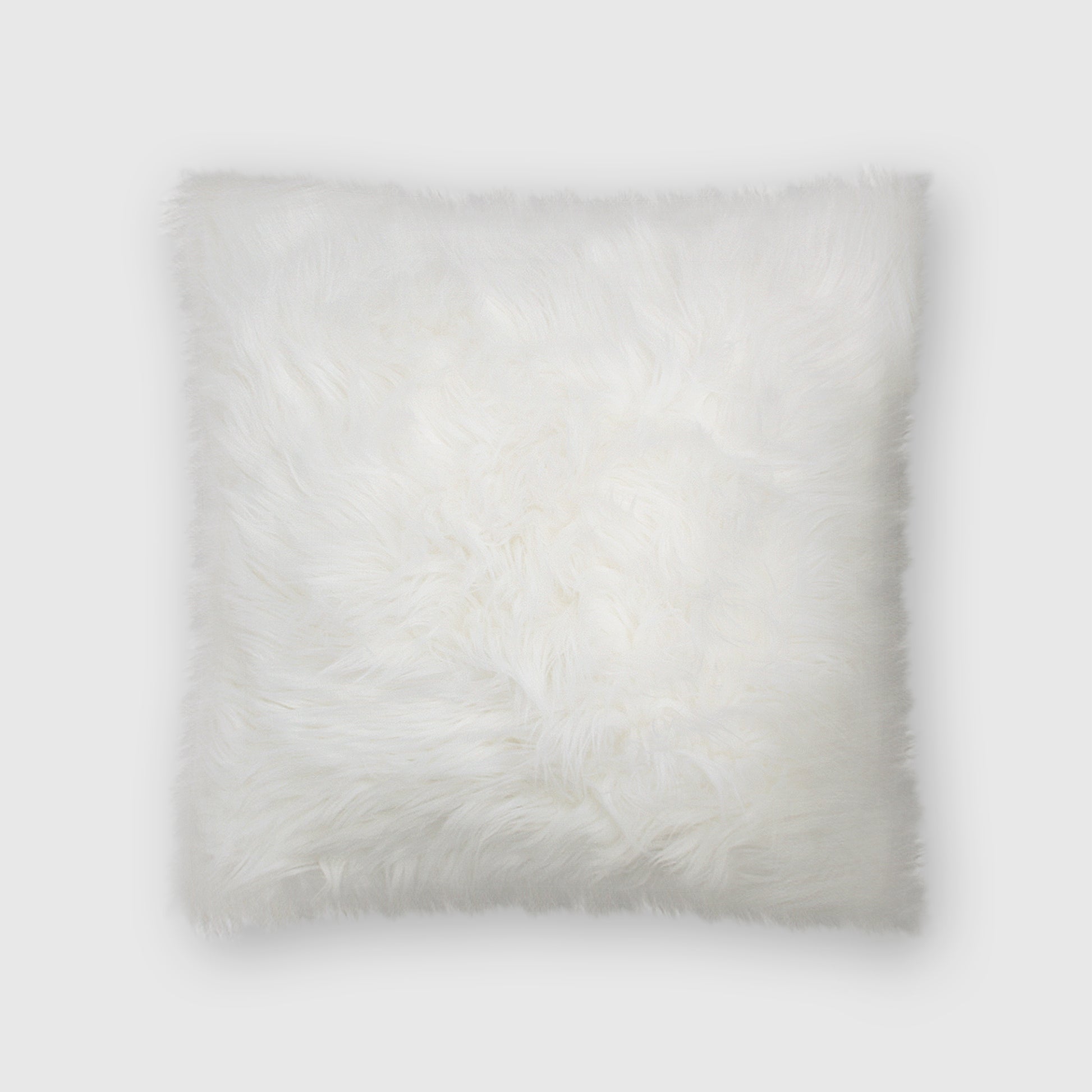The Mood | Harris Faux Fur 20"x20" Pillow, White