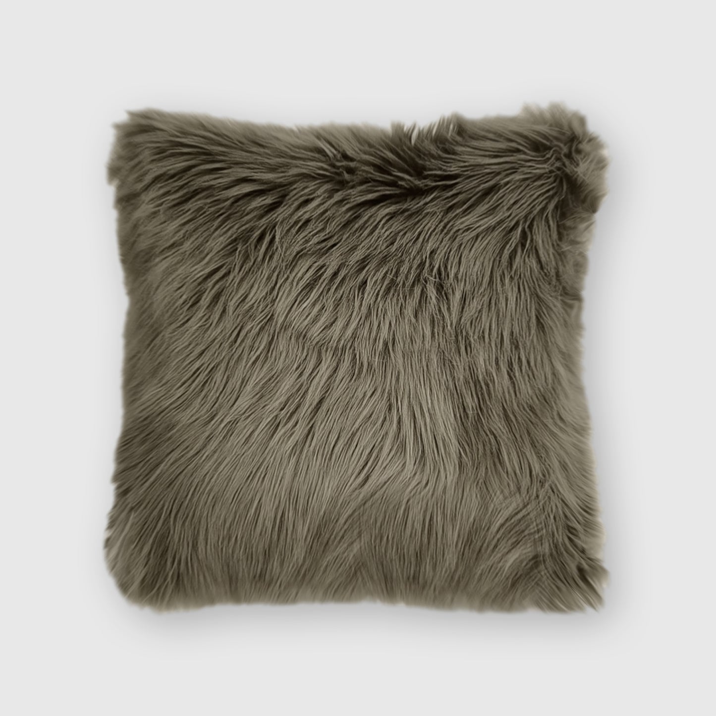 The Mood | Harris Faux Fur 20"x20" Pillow, Mushroom