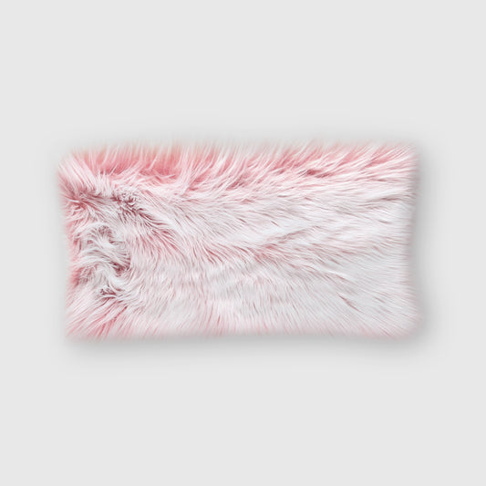 The Mood | Harris Faux Fur 12"x22" Pillow, Candy Floss
