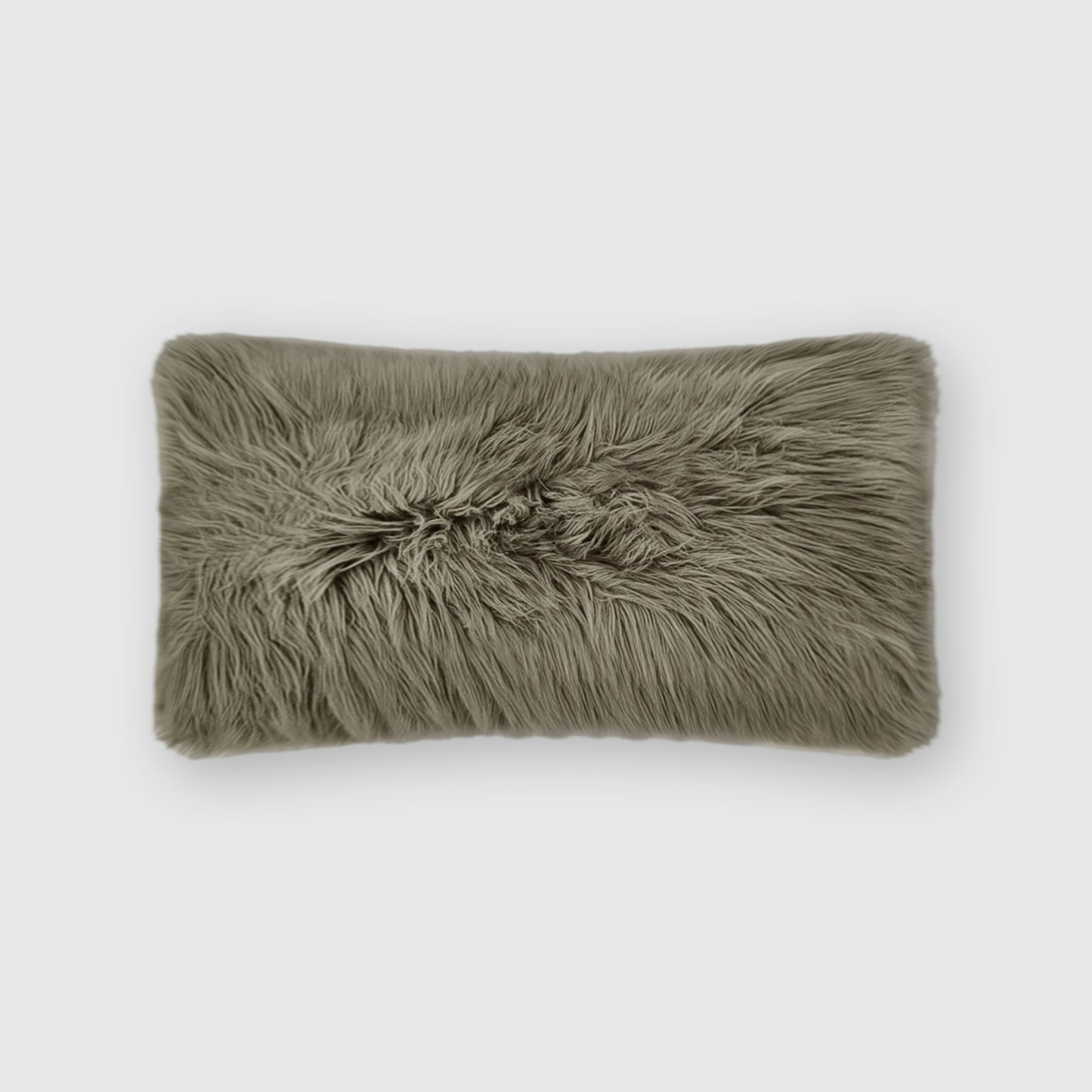 The Mood | Harris Faux Fur 12"x22" Pillow, Mushroom