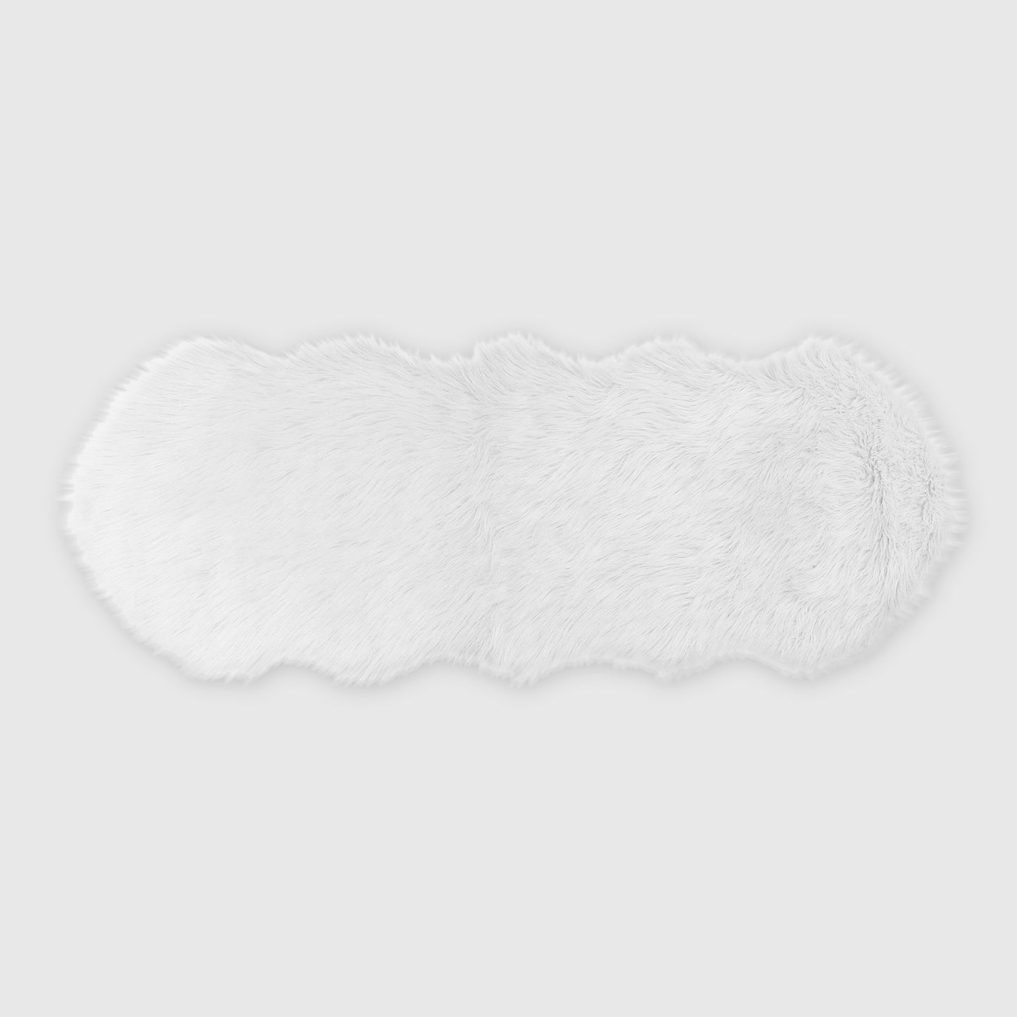 The Mood Harris Faux Fur Rug, 2x5 ft., White