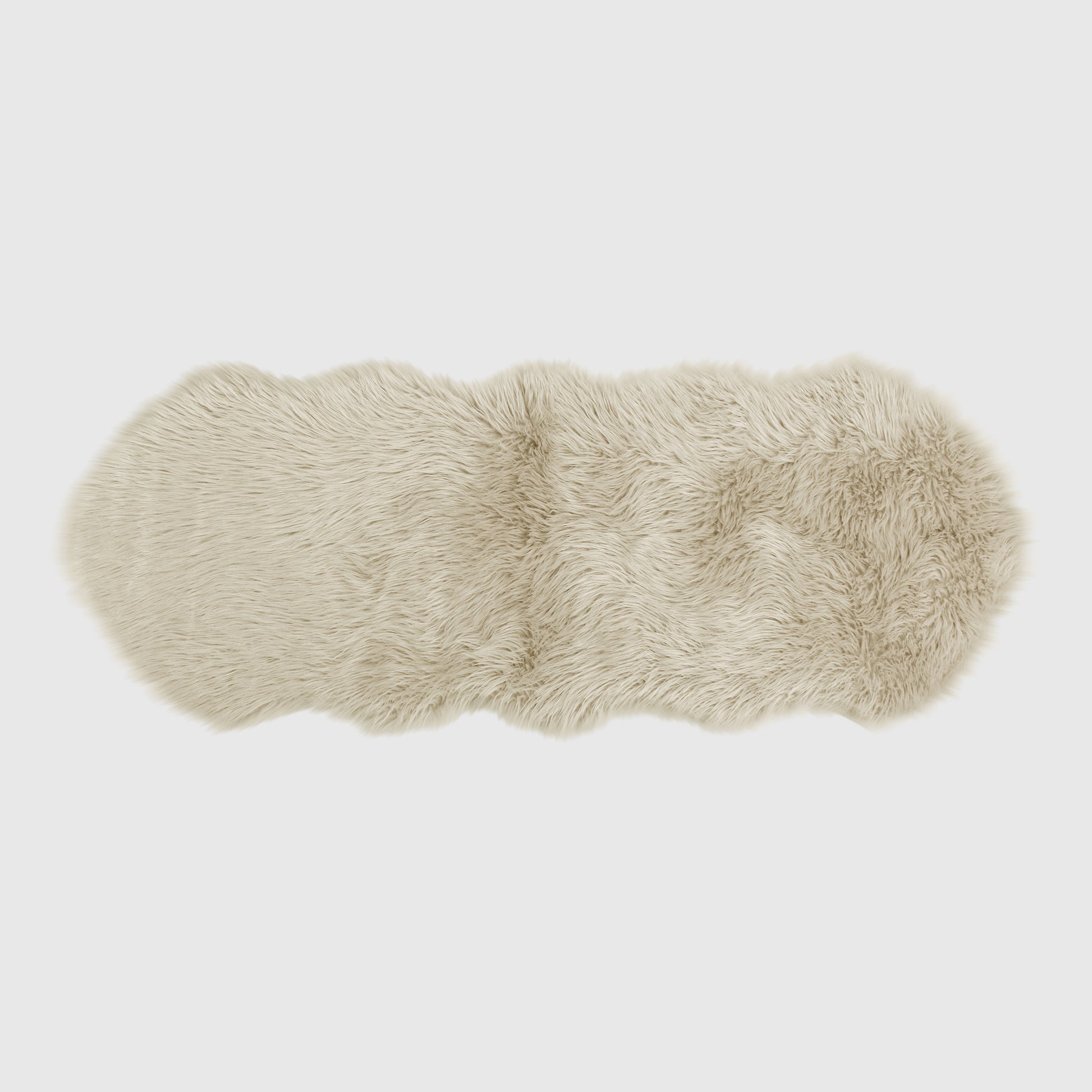 The Mood Harris Faux Fur Rug, 2x5 ft., Oatmeal (Birch)