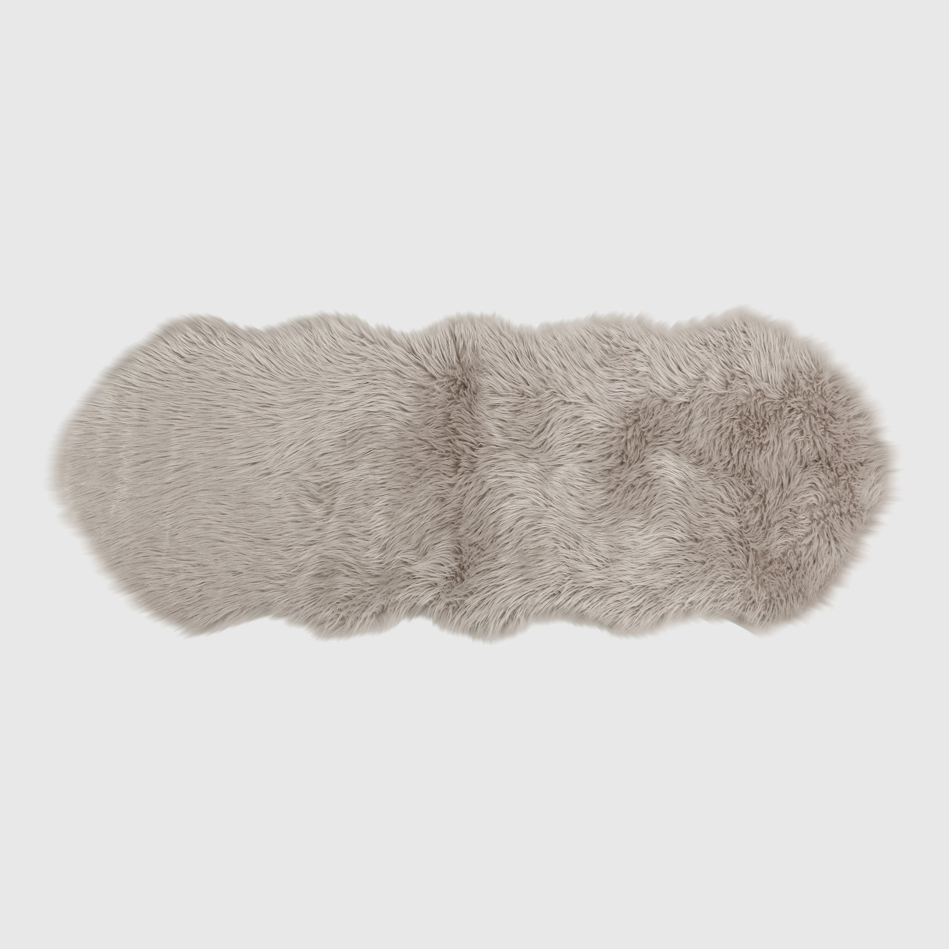 The Mood | Harris Faux Fur 2'x5' Rug, Chateau Gray
