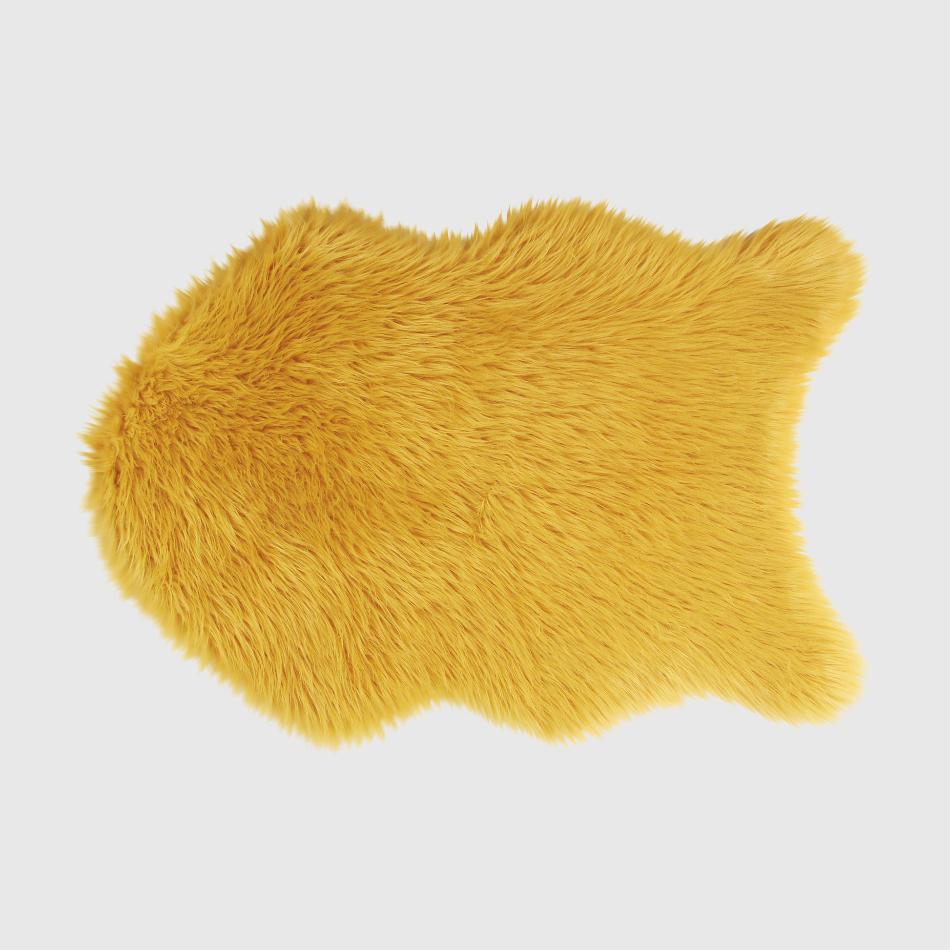 The Mood | Harris Faux Fur 2'x3' Rug, Mustard
