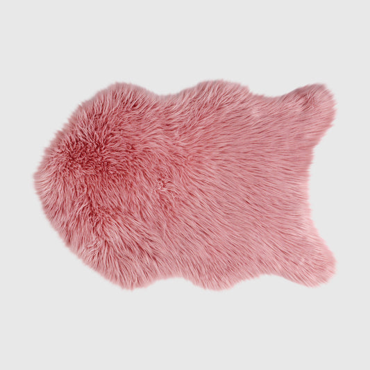The Mood Harris Faux Fur Rug, 2x3 ft., Rosa