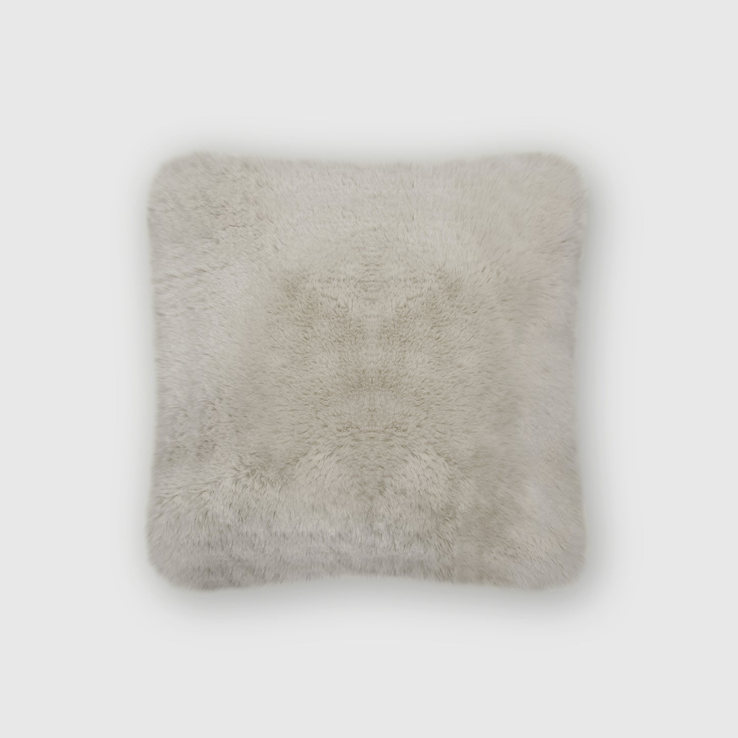 The Mood | Rex Faux Fur 16"x16" Pillow, Chateau Gray