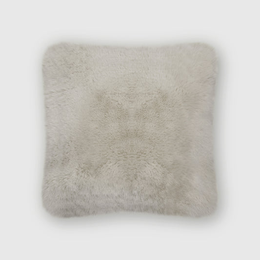 The Mood | Rex Faux Fur 20"x20" Pillow, Chateau Gray
