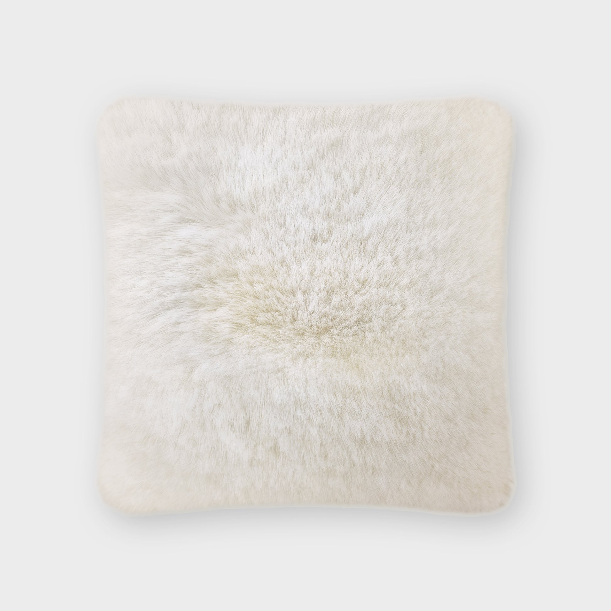 The Mood | Rex Faux Fur 20"x20" Pillow, Pearled Ivory