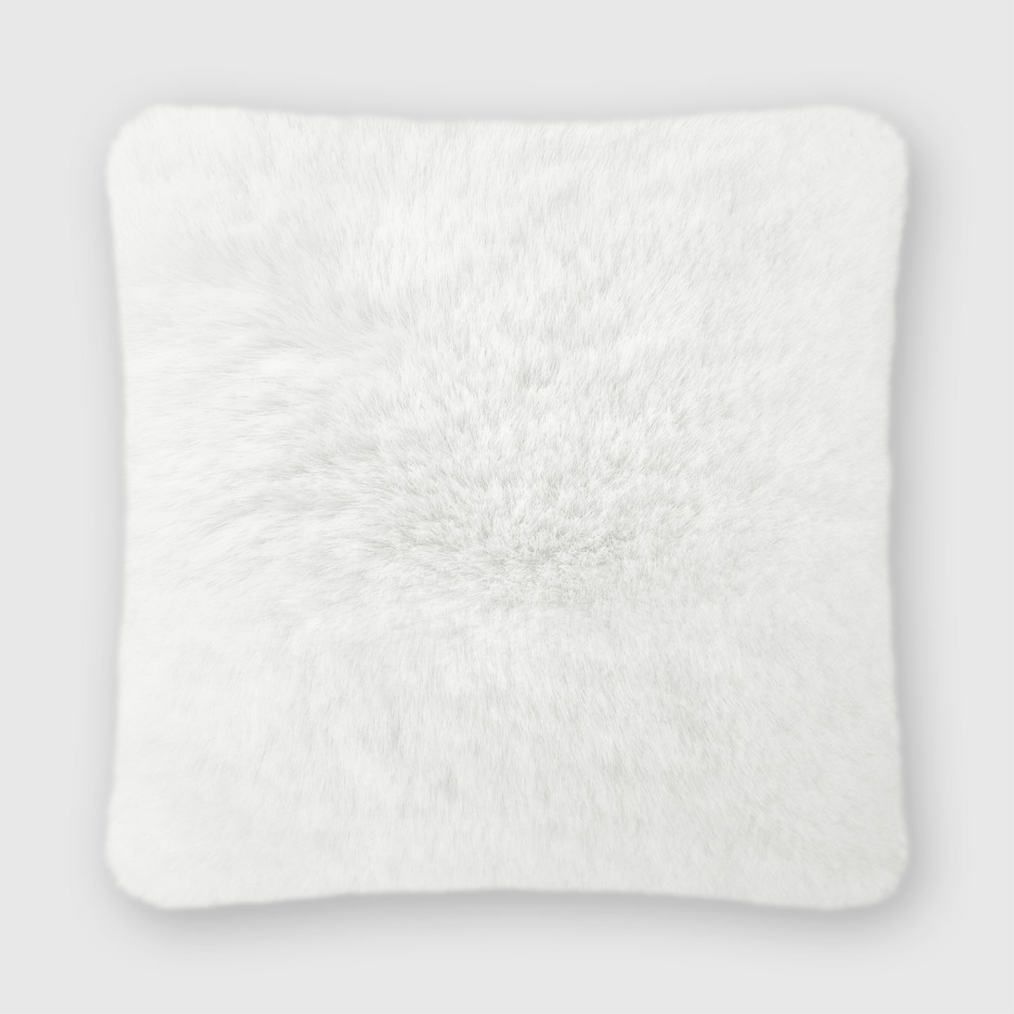 The Mood Rex Faux Fur Pillow, 24x24 in., White