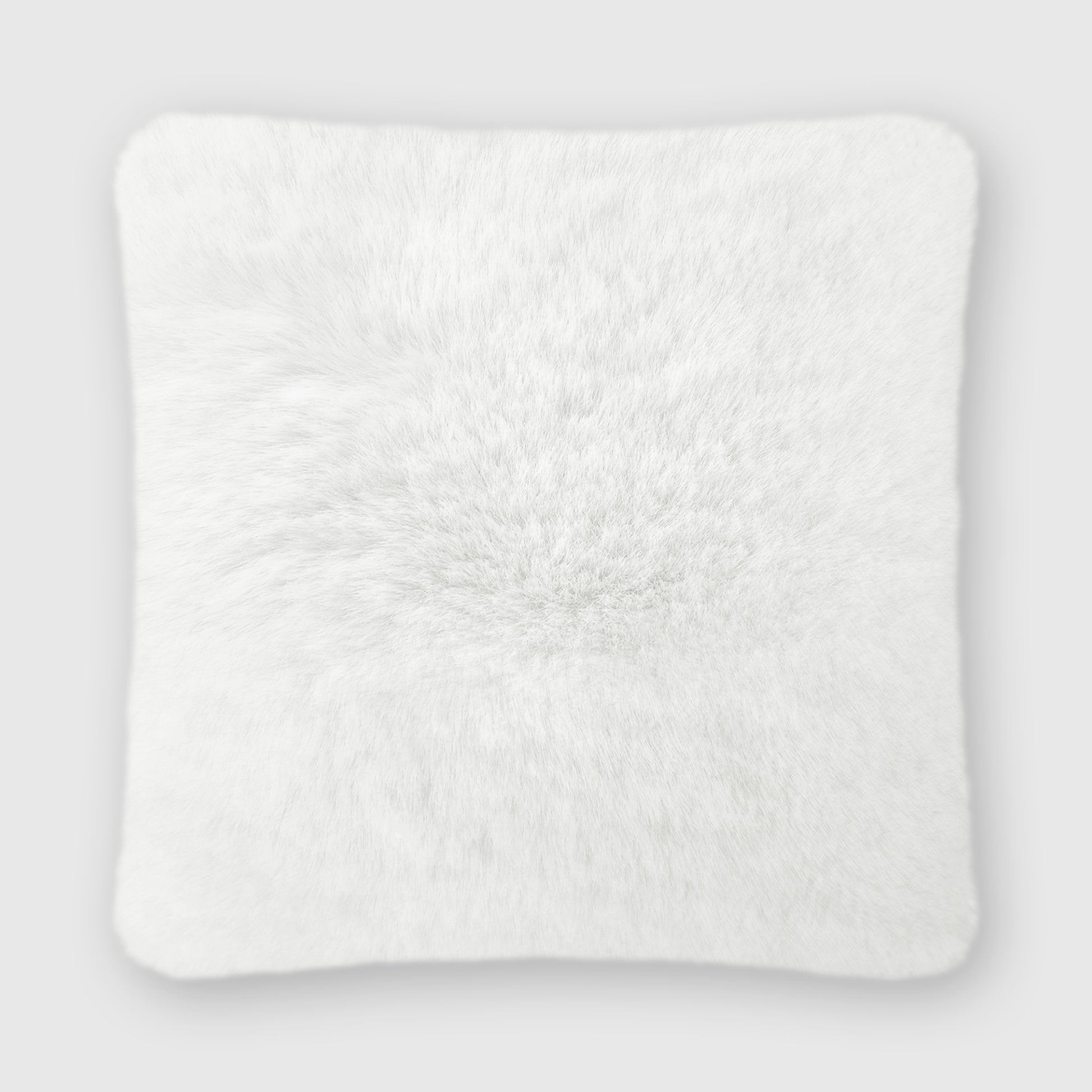The Mood Rex Faux Fur Pillow, 24x24 in., White