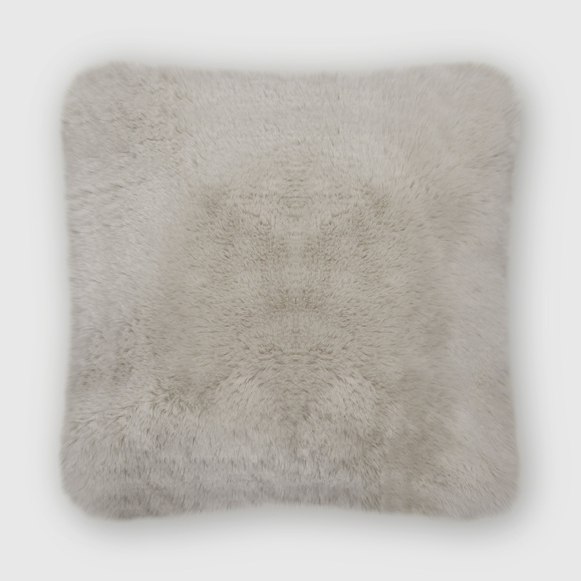 The Mood | Rex Faux Fur 24"x24" Pillow, Chateau Gray
