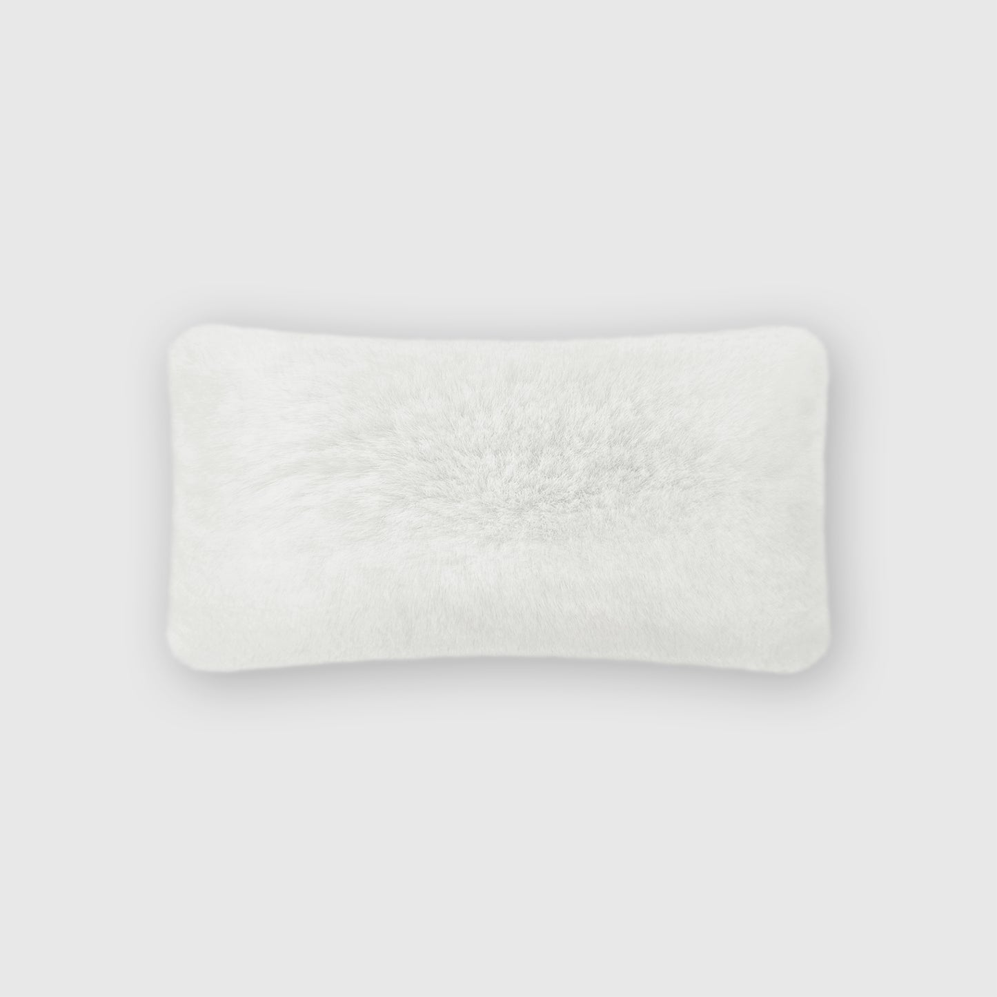 The Mood Rex Faux Fur Pillow, 12x22 in., White