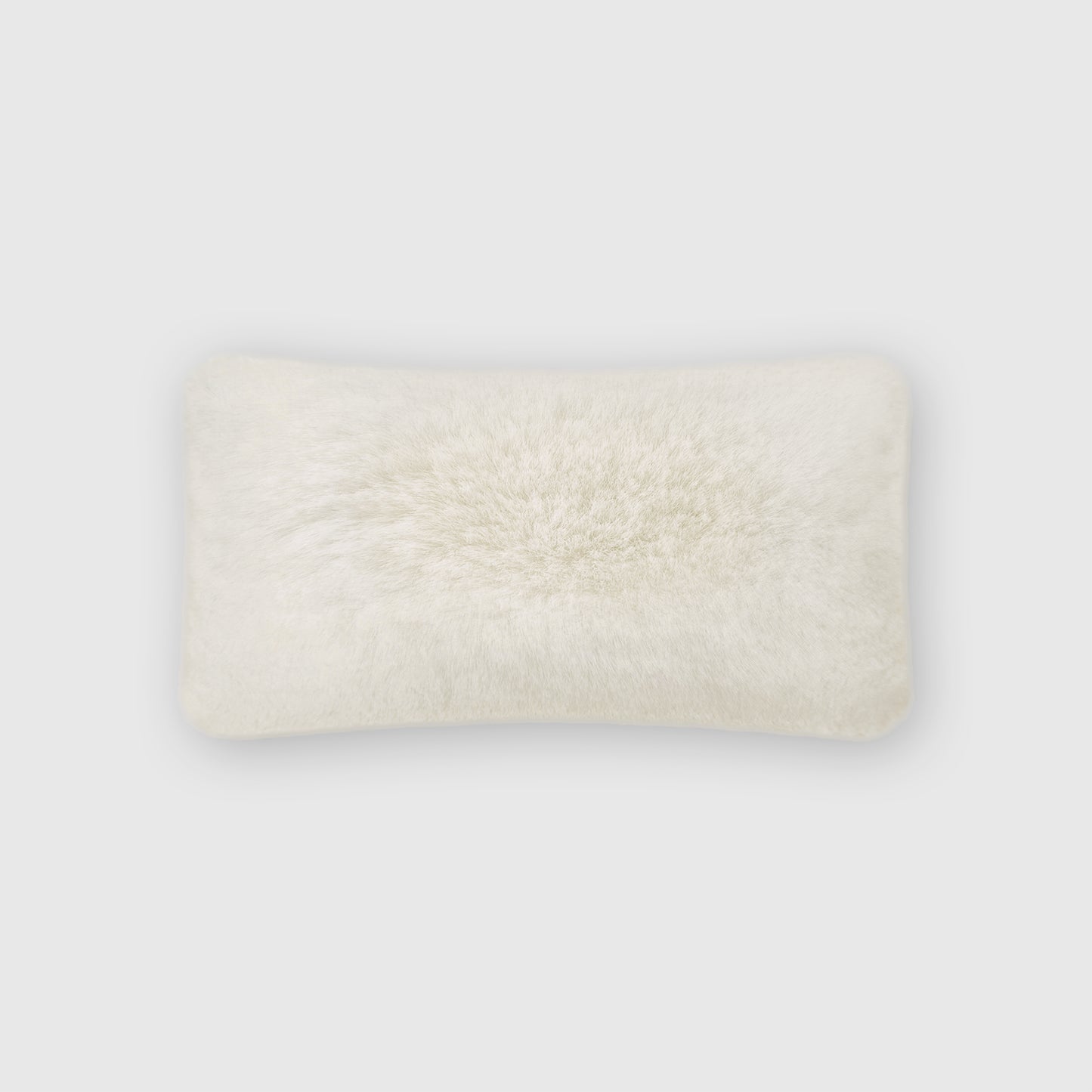 The Mood | Rex Faux Fur 12"x22" Pillow, Pearled Ivory