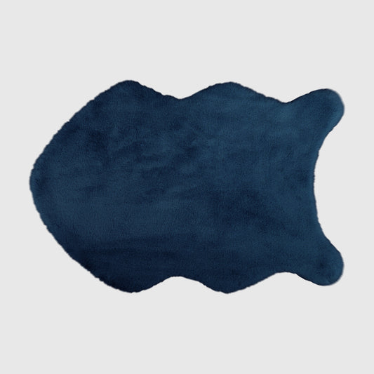 The Mood | Rex Faux Fur 2'x3' Rug, Indigo