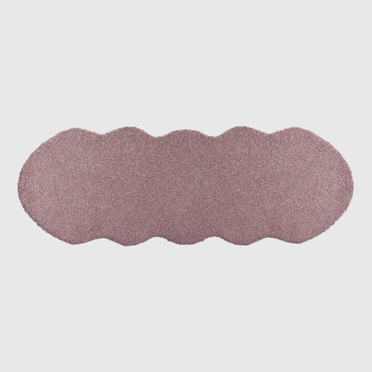 The Mood | Cassidy Faux Fur 2'x6' Pelt-Shaped Rug, Mauve