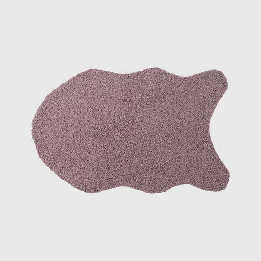 The Mood | Cassidy Faux Fur 2'x3' Pelt-Shaped Rug, Mauve