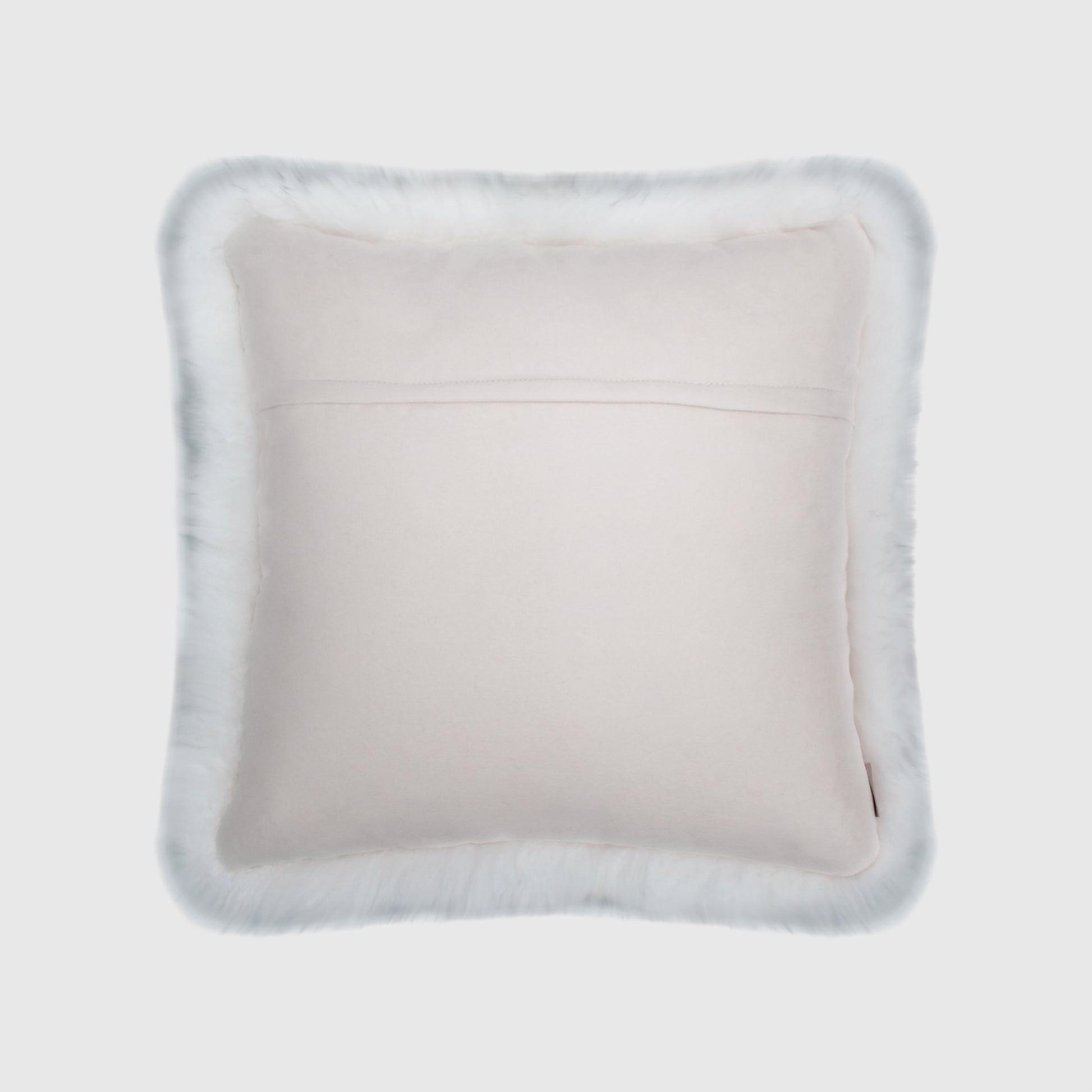 The Mood | Charlie Sheepskin 20”x20” Pillow, Gray Mist
